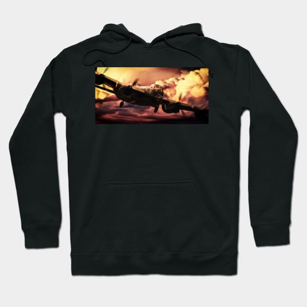 Bomber Inbound Hoodie by aviationart